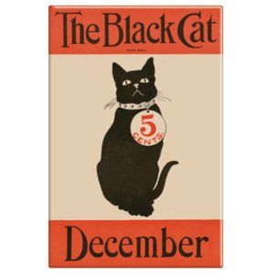 The Black Cat - Vintage Reproduction Poster - 3" Refrigerator Magnet